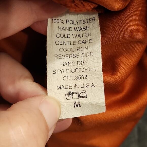 CHARLOTTE RUSSE Vtg Brown Orange Maxi Sheer Overlay Metallic Glitter Medium M - Picture 5 of 12